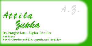 attila zupka business card